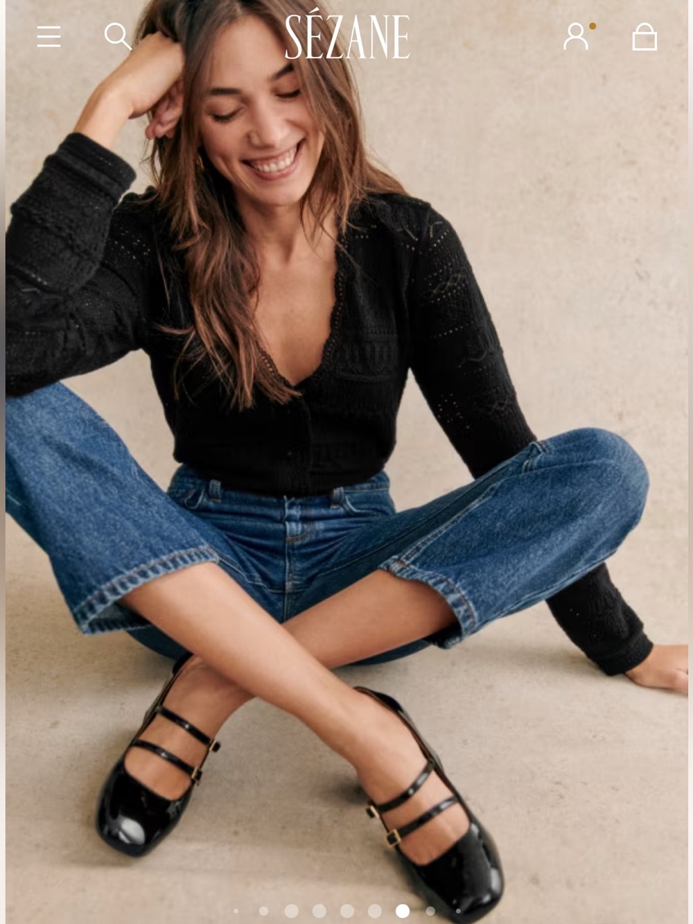 Sezane Keyla Cardigan in Black